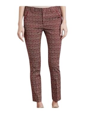 Anthropologie Cartonnier Geometric Charlie Trousers Cinnamon BrownSize 6